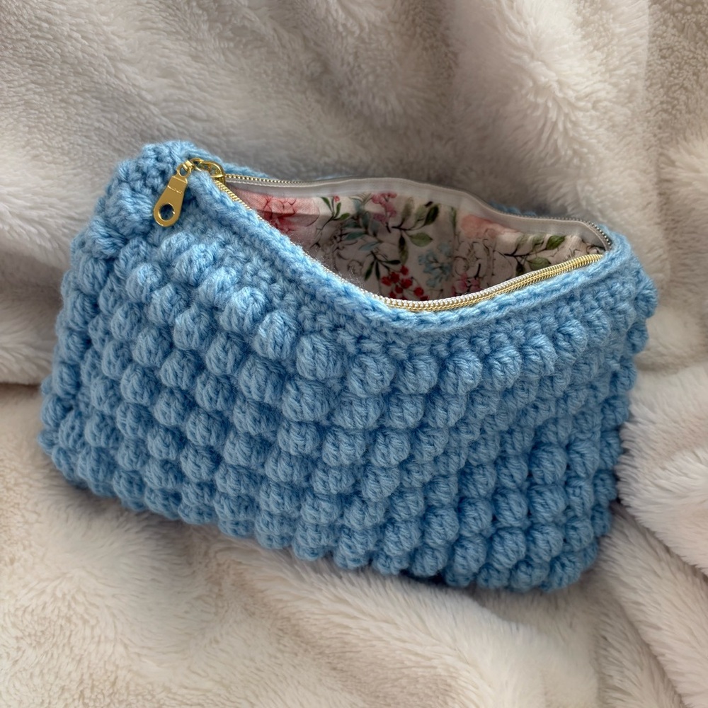 Crochet Bobble Makeup Bag